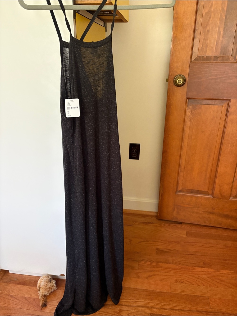 Elegant Black Sparkle Midi Dress with Slim Straps